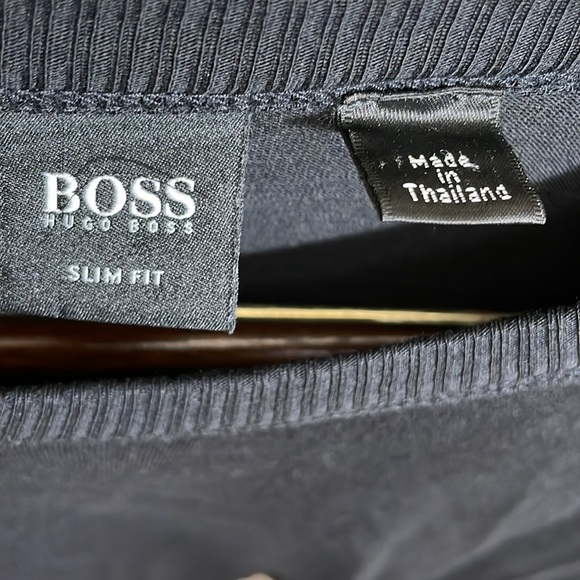 Hugo Boss Men’s Black Long Sleeves Slim Fit Tee Size XL - Picture 6 of 6